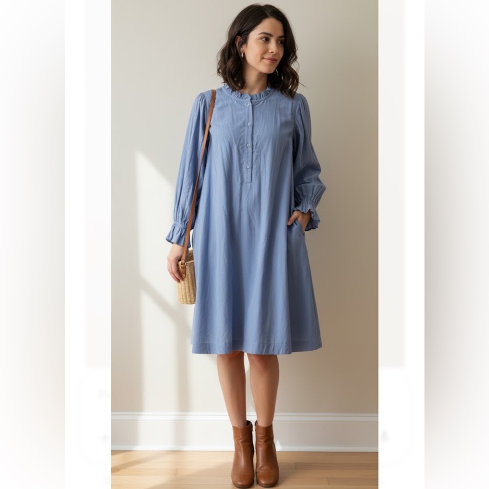 Heyson Blue Long Sleeve Dress - Picture 2 of 10